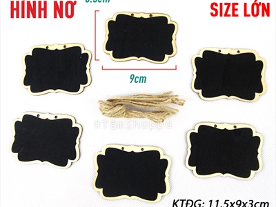 Set 06 bảng đen viết phấn mini treo tường cùng kiểu [1 mặt - kèm dây] BANGDEN-16